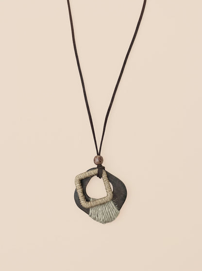 Artisanal Woodland Pendant Necklace
