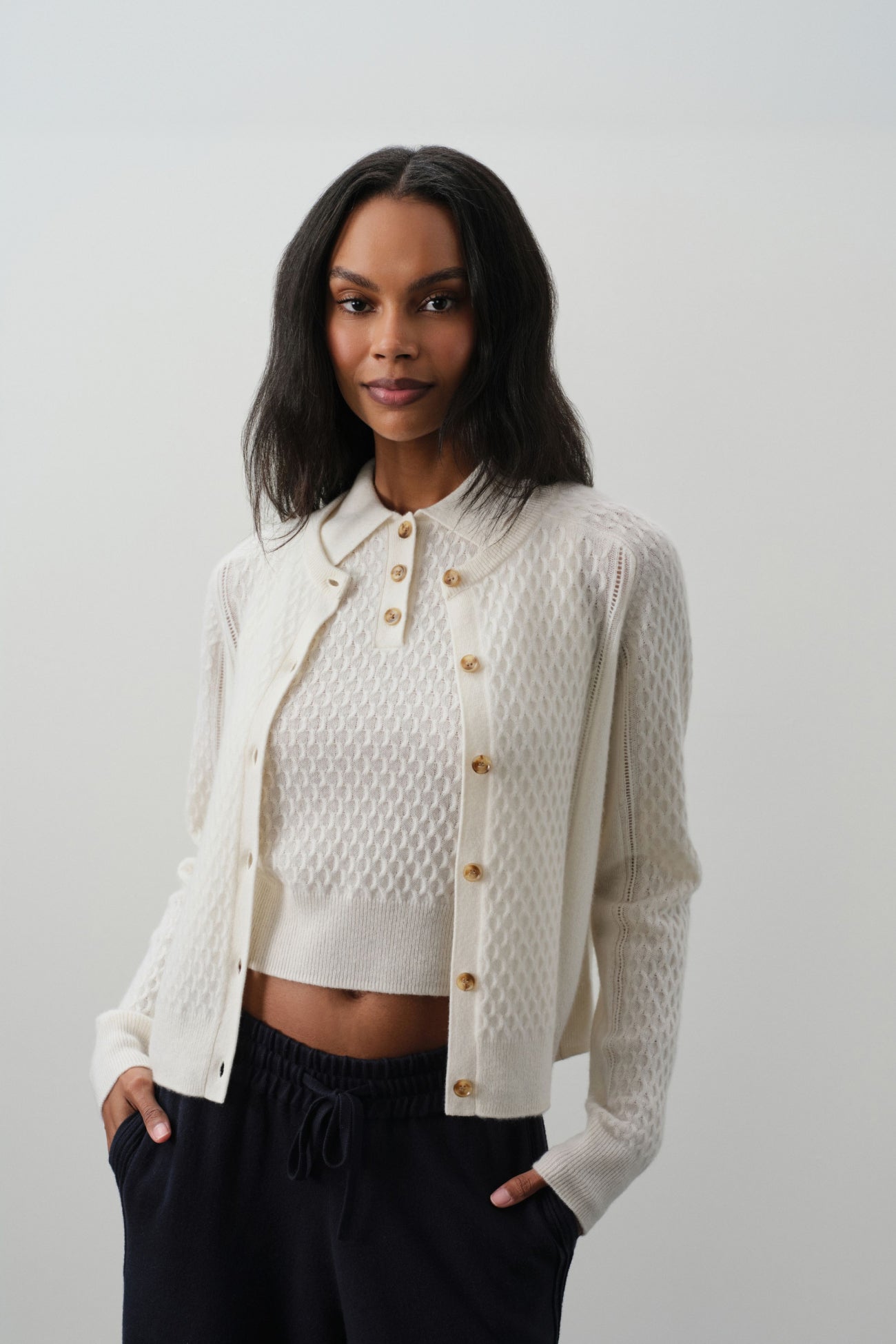 BEATRICE CASHMERE CABLEKNIT CARDIGAN