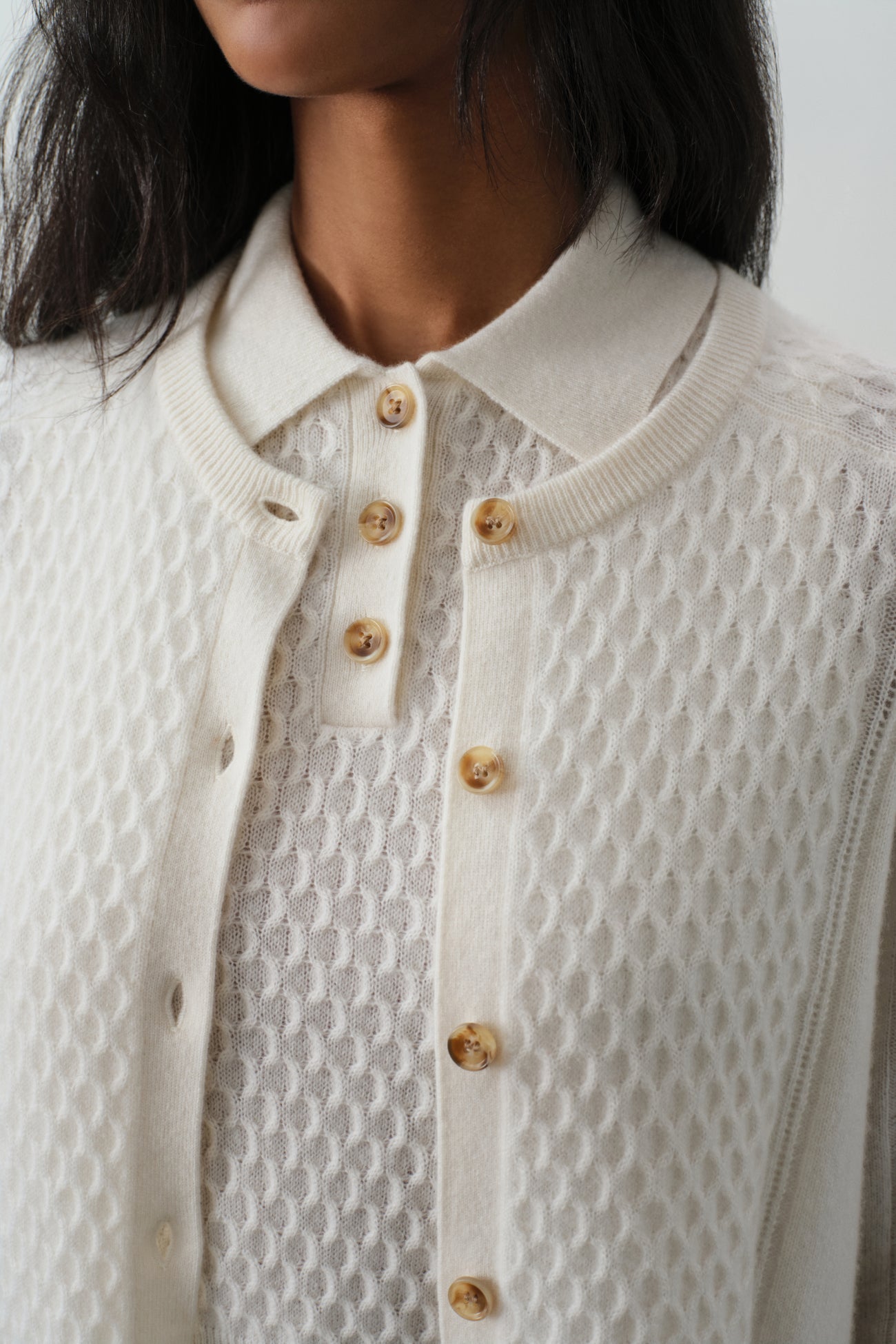 BEATRICE CASHMERE CABLEKNIT CARDIGAN