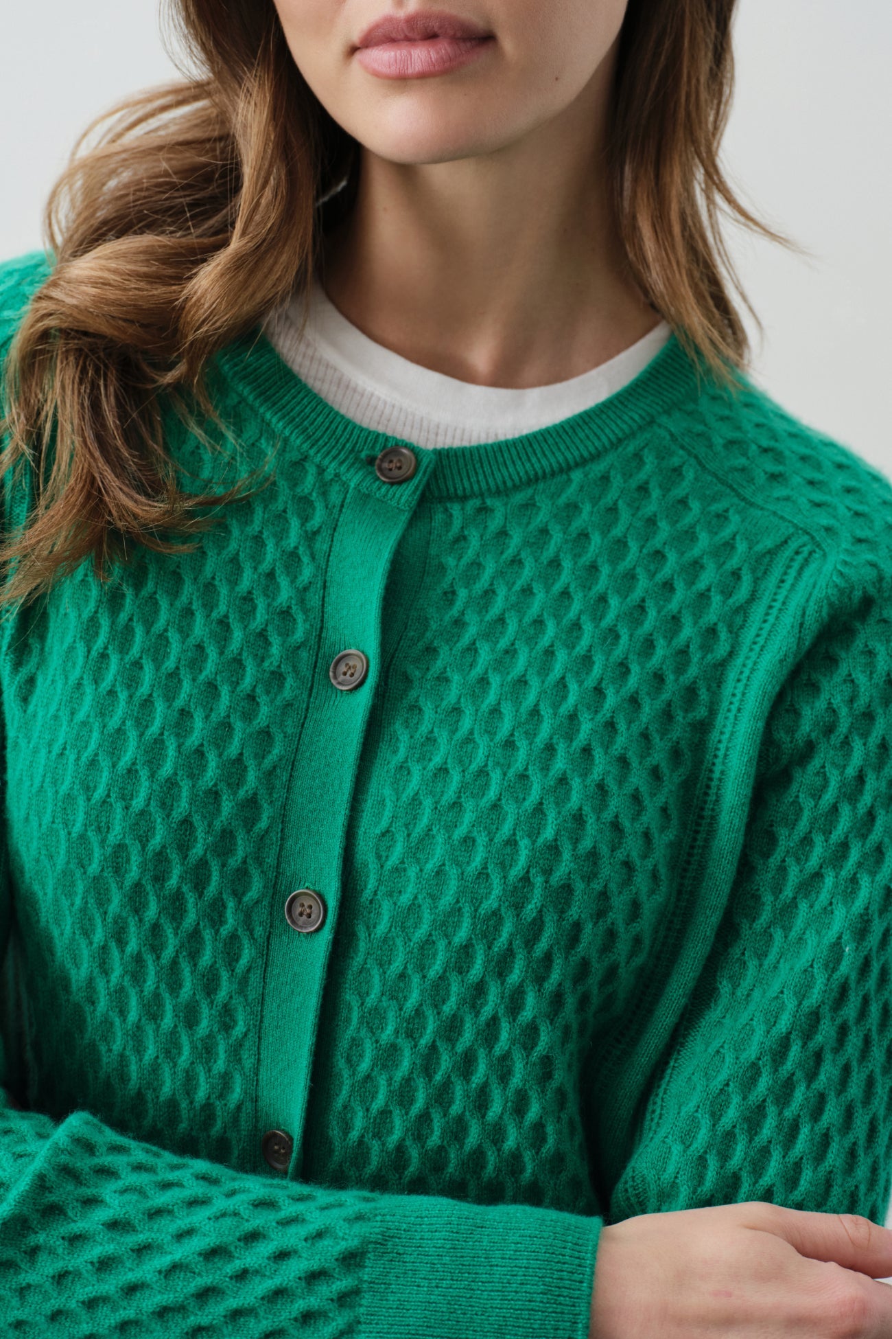BEATRICE CASHMERE CABLEKNIT CARDIGAN