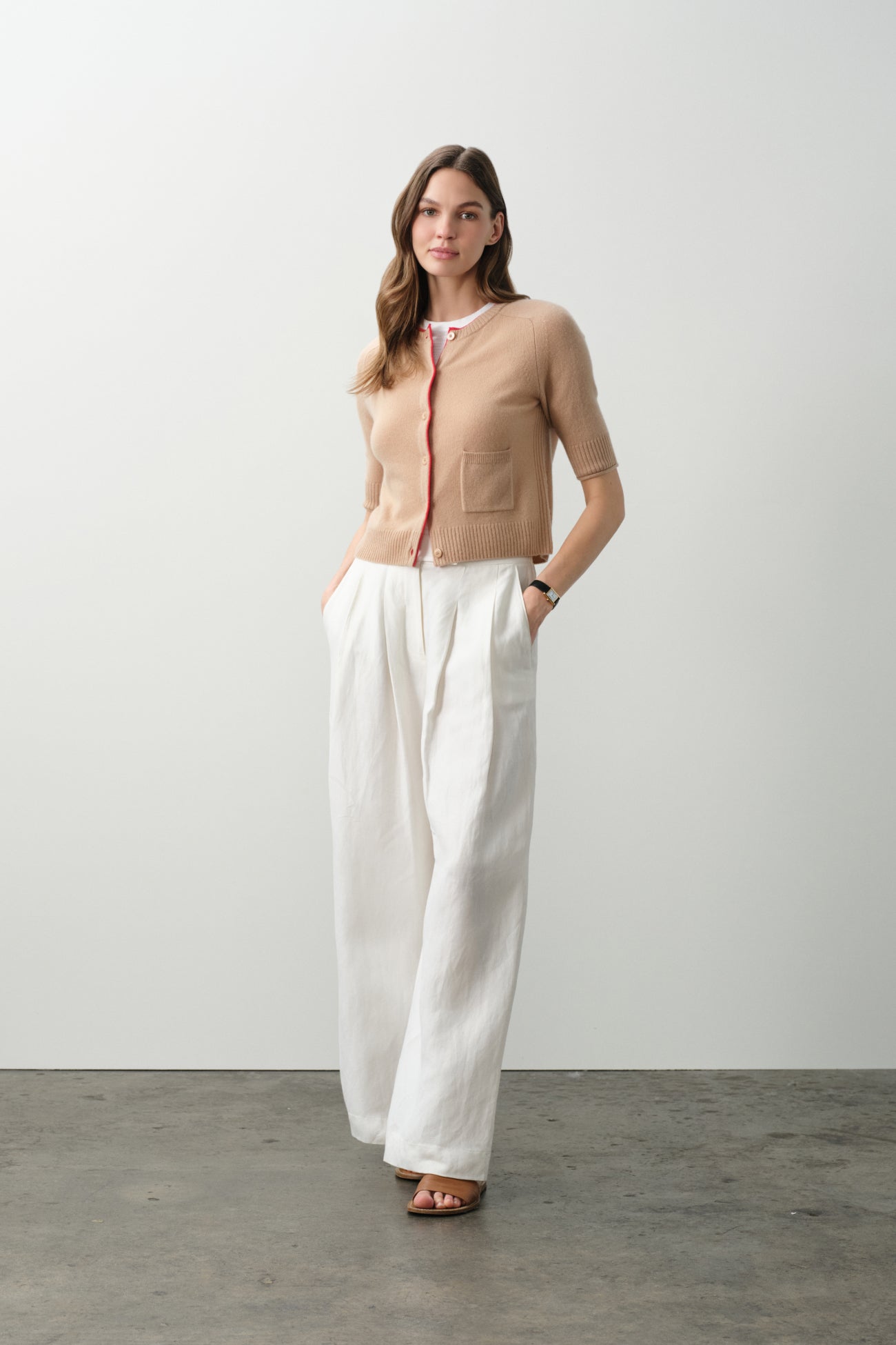 ANA ELBOW SLEEVE CASHMERE CARDIGAN