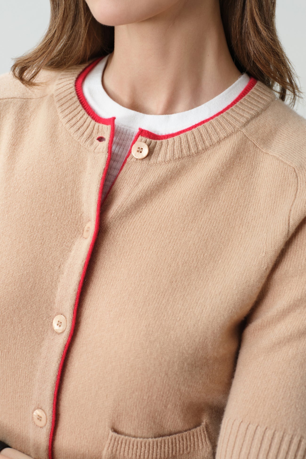 ANA ELBOW SLEEVE CASHMERE CARDIGAN