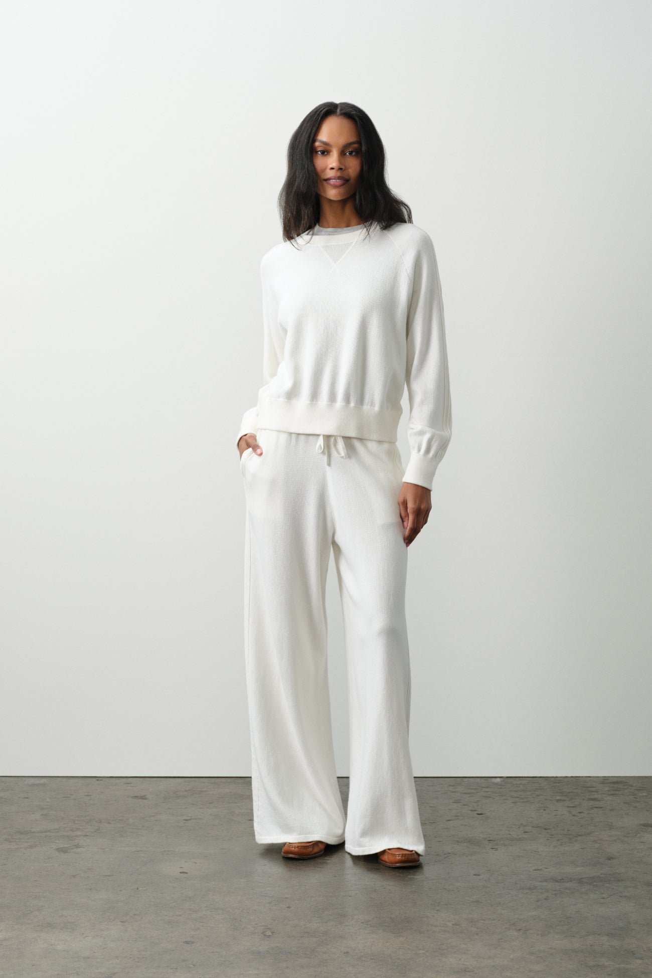 ASHLYN COTTON CASHMERE TRACK PANTS