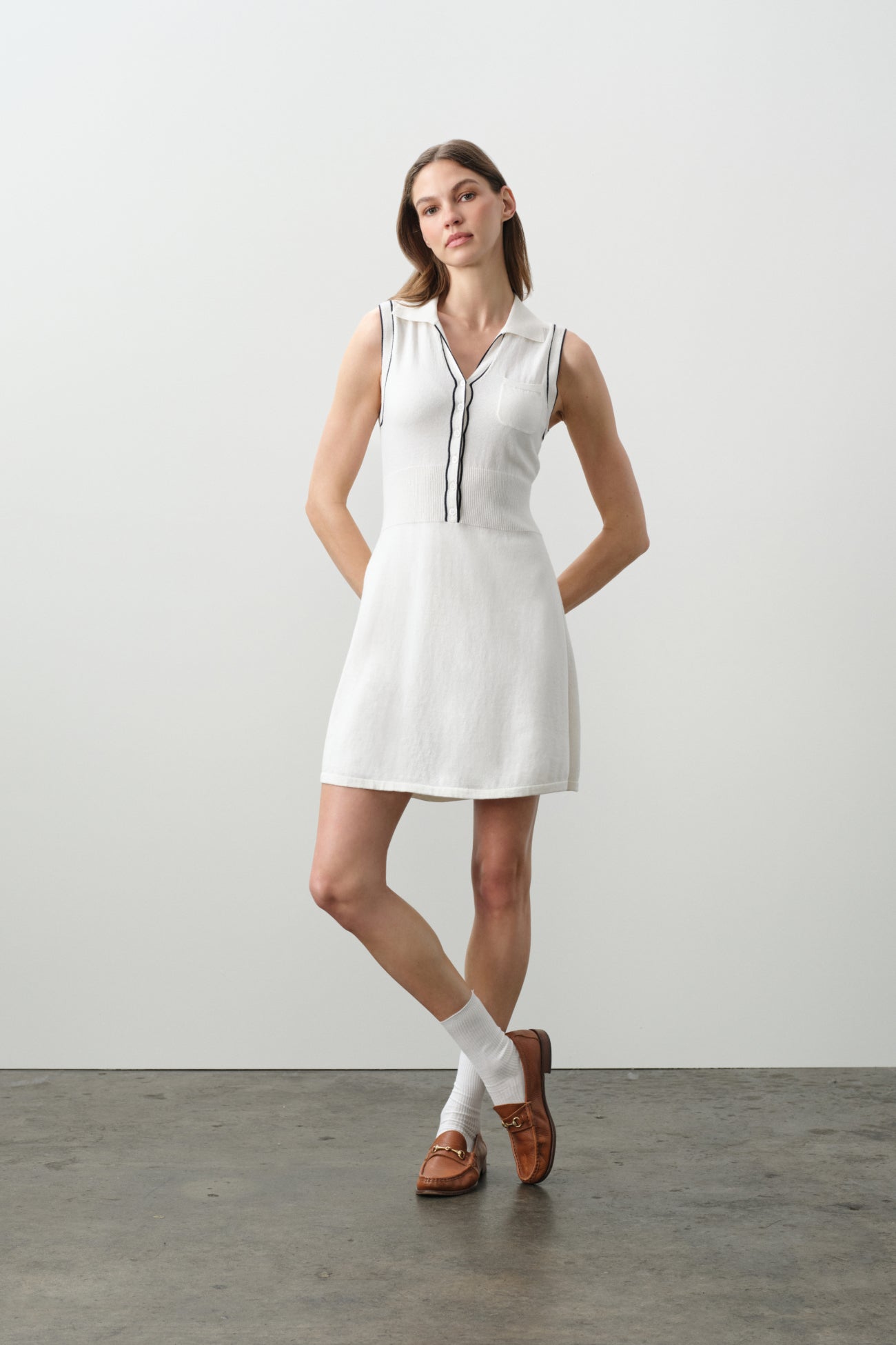 LINDA COTTON CASHMERE TENNIS DRESS
