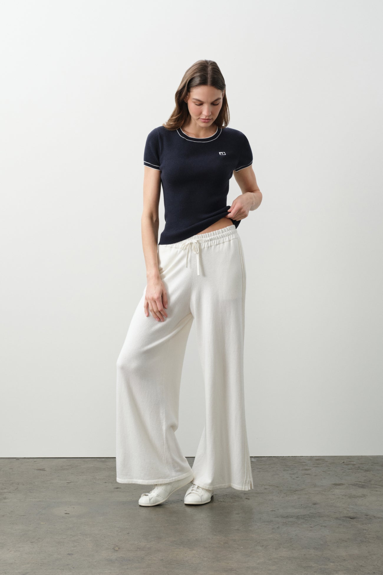 VICTORIA COTTON CASHMERE BABY TEE