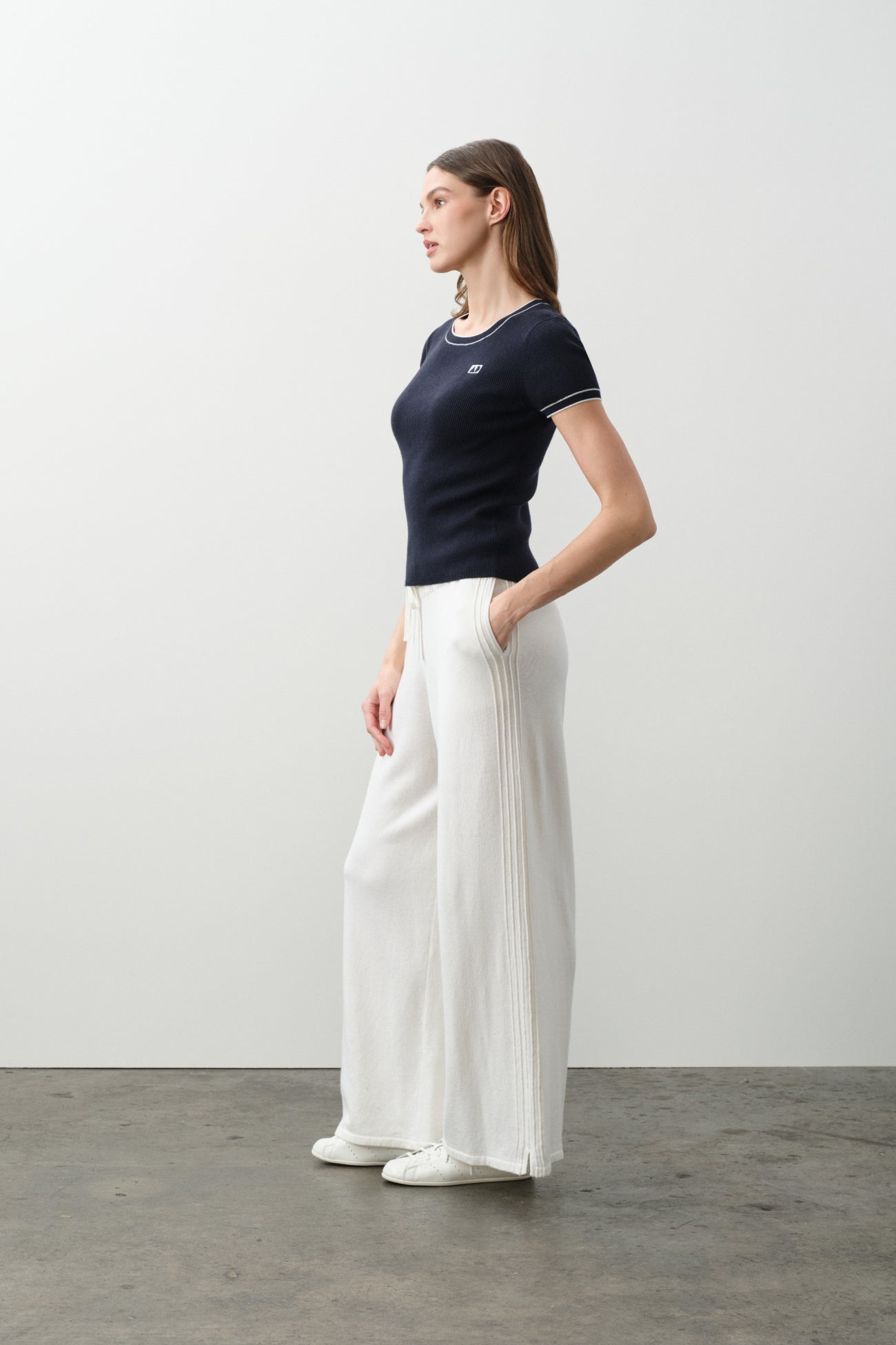 VICTORIA COTTON CASHMERE BABY TEE