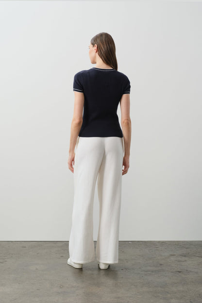 VICTORIA COTTON CASHMERE BABY TEE
