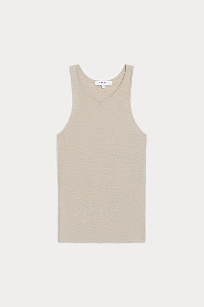 CAROLINA CREWNECK CASHMERE TANK