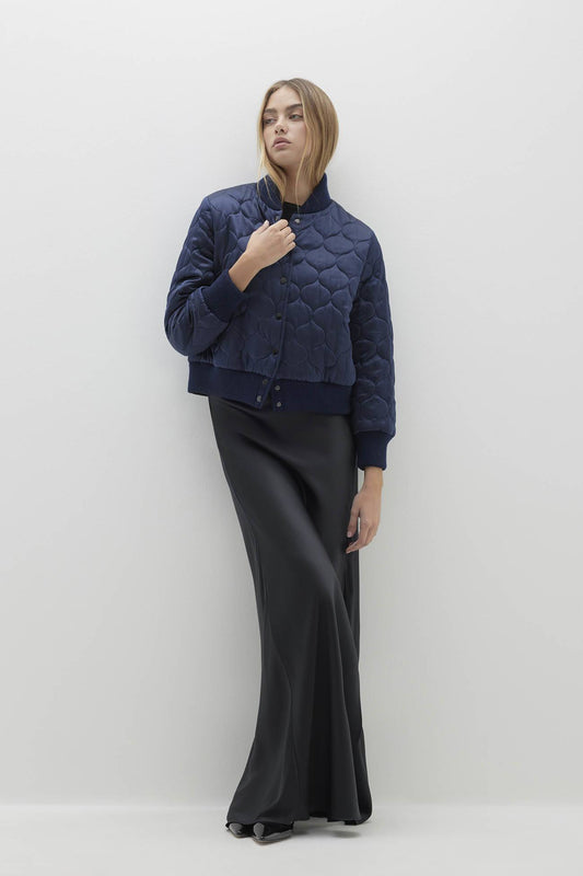 BECCA REVERSIBLE SILK BOMBER JACKET