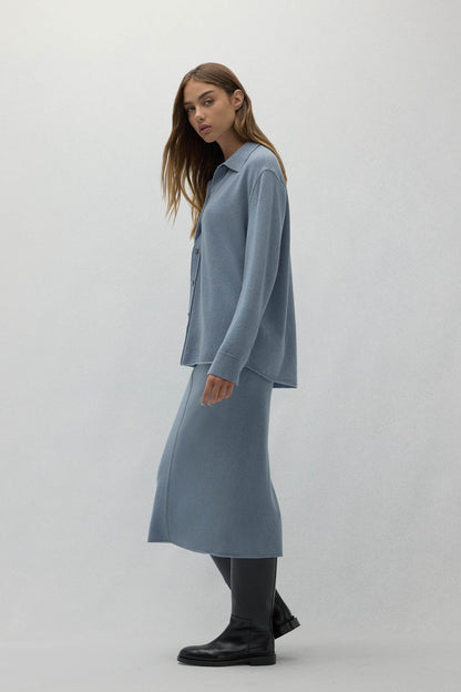 CATANIA DENIM CASHMERE SHIRT