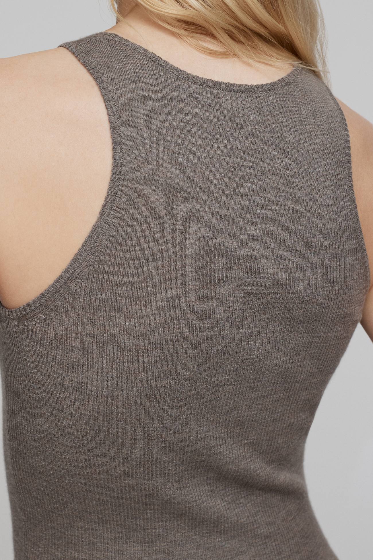 CAROLINA CREWNECK CASHMERE TANK