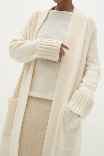 TILYN LONGLINE CASHMERE CARDIGAN