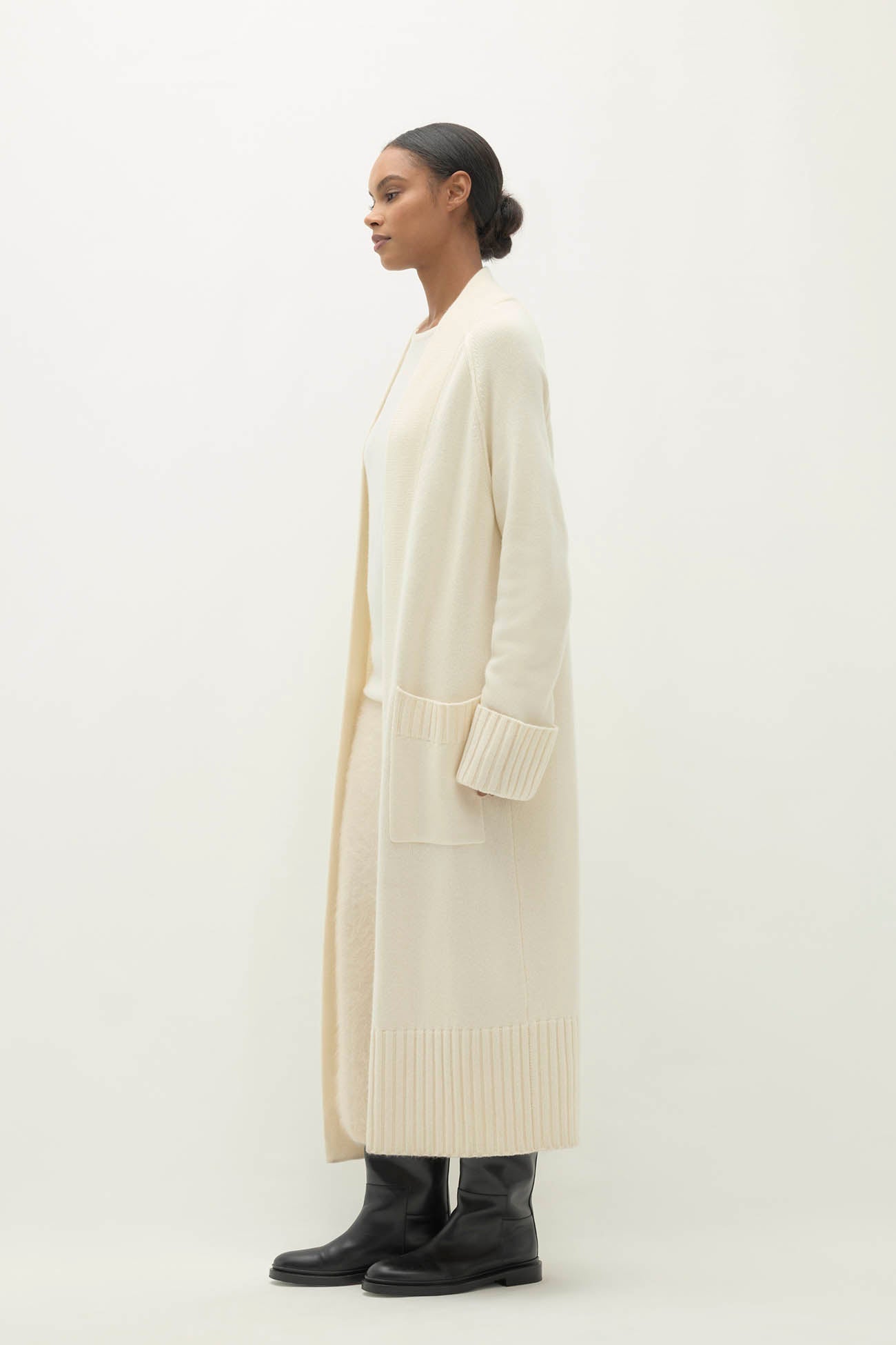 TILYN LONGLINE CASHMERE CARDIGAN