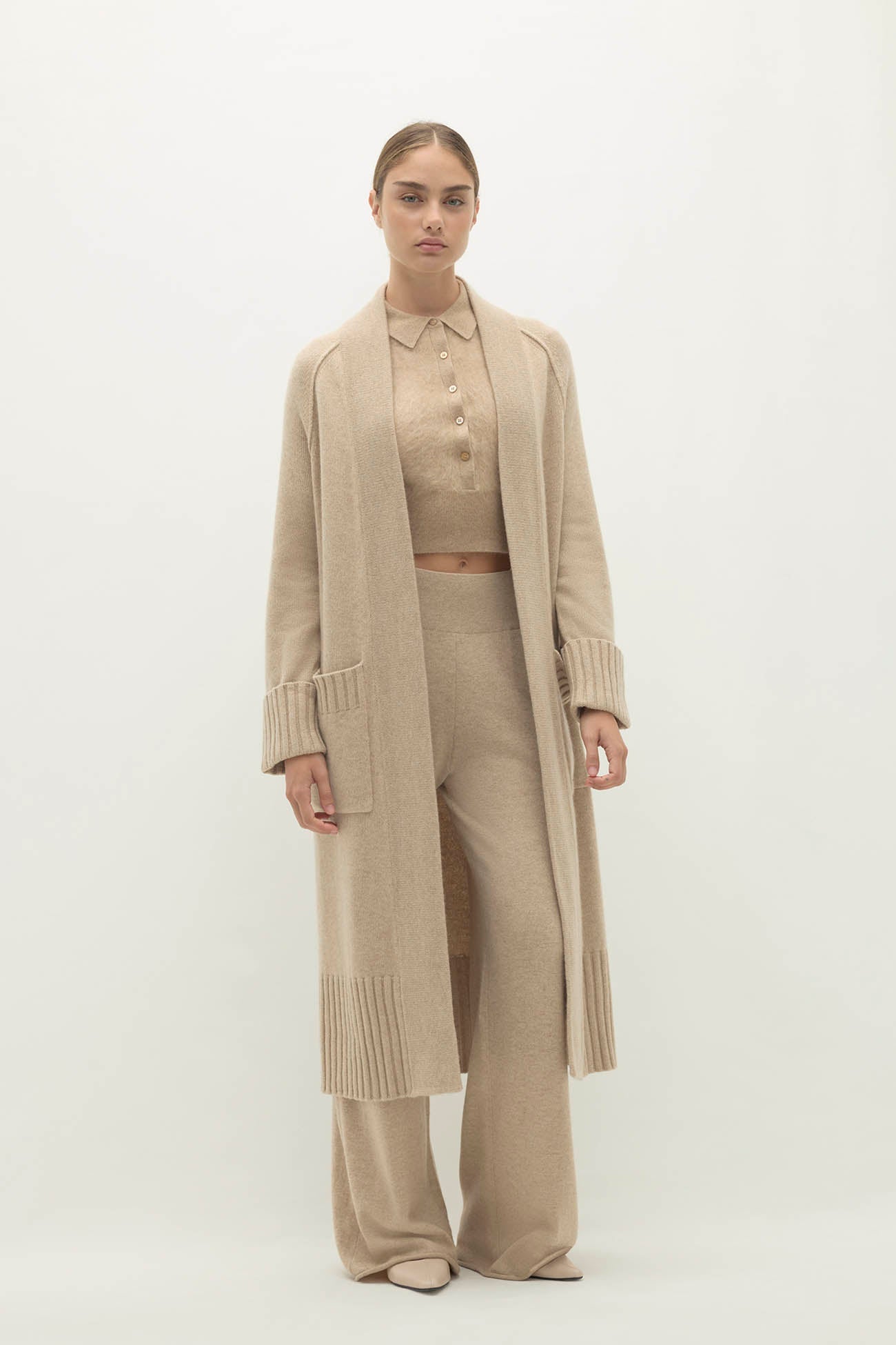 TILYN LONGLINE CASHMERE CARDIGAN