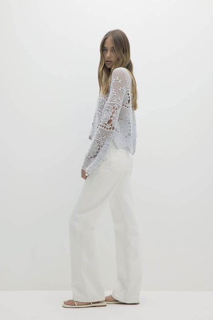 BRIA CROCHET CREWNECK