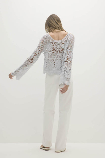 BRIA CROCHET CREWNECK