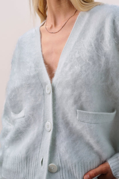 MICHAELA BRUSHED CASHMERE CARDIGAN