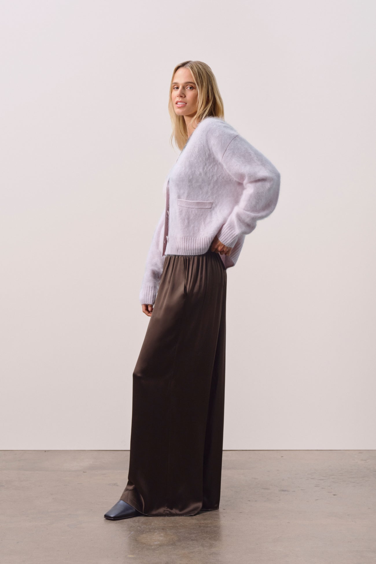 MICHAELA BRUSHED CASHMERE CARDIGAN