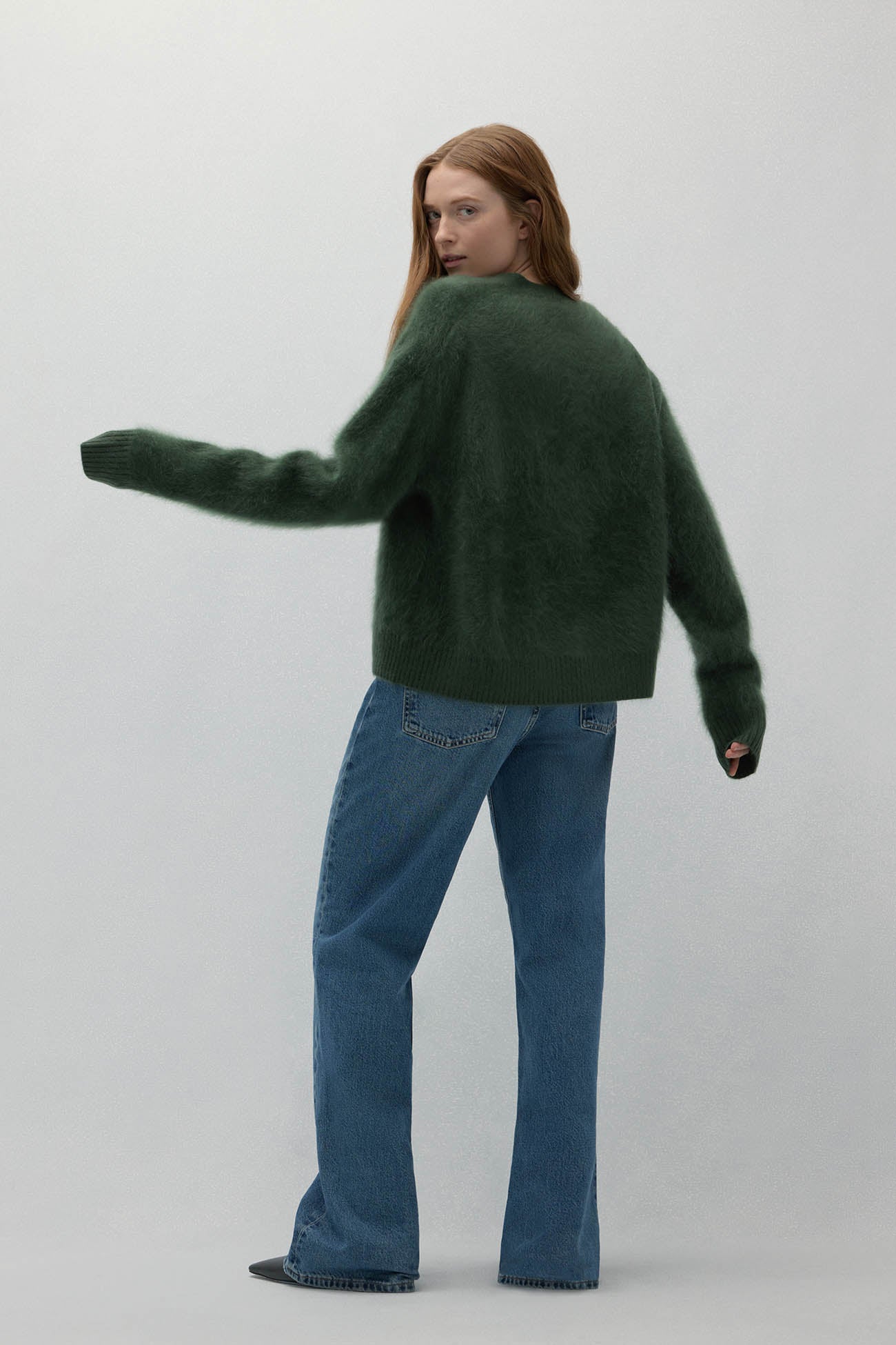 MICHAELA BRUSHED CASHMERE CARDIGAN