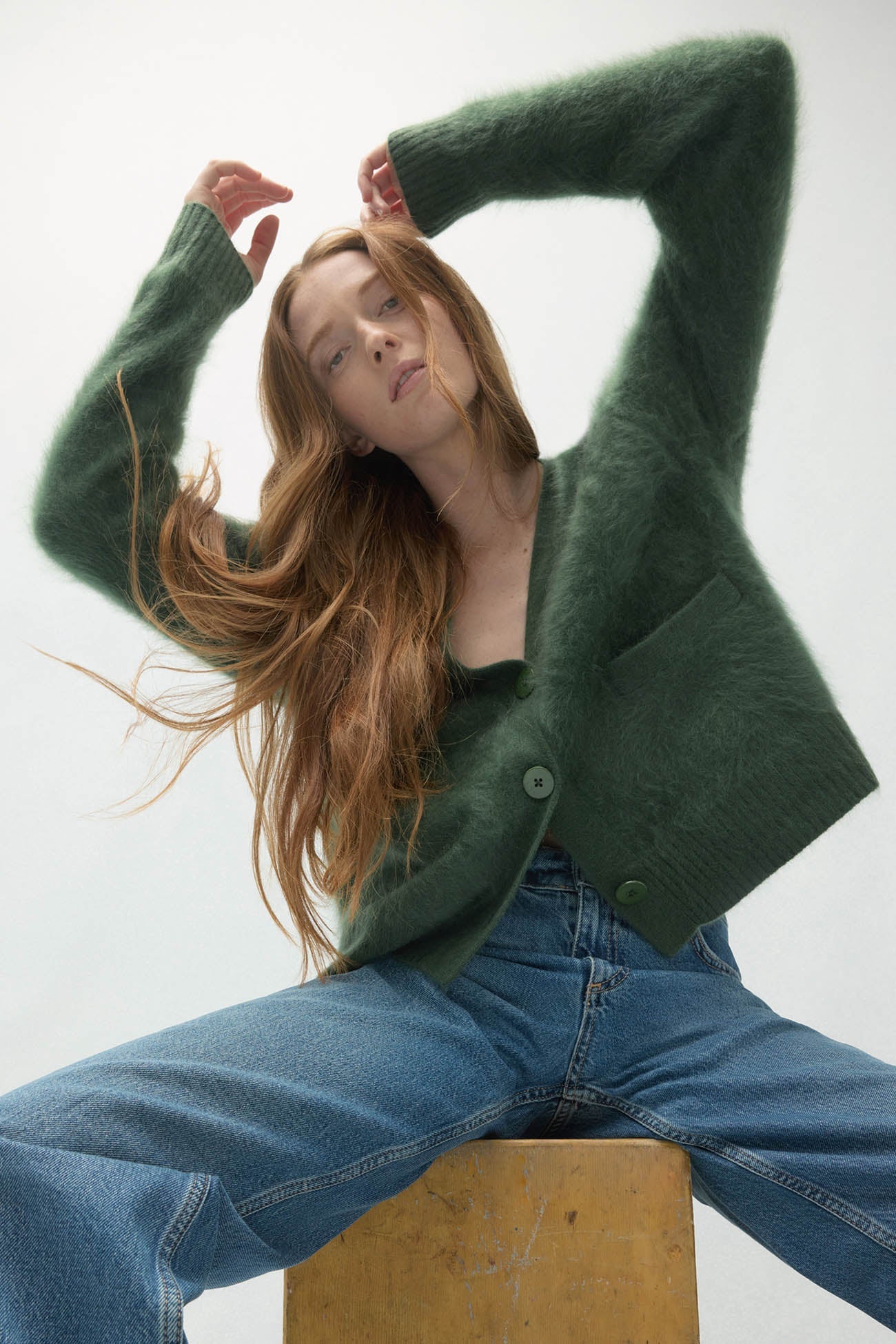 MICHAELA BRUSHED CASHMERE CARDIGAN