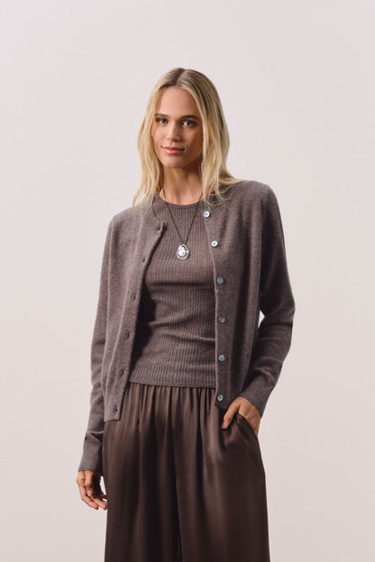 JAYLA BUTTON-UP CASHMERE CARDIGAN