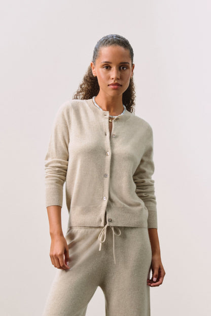 JAYLA BUTTON-UP CASHMERE CARDIGAN
