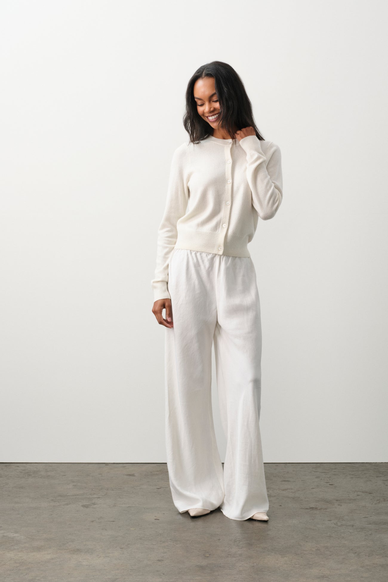 JAYLA BUTTON-UP CASHMERE CARDIGAN