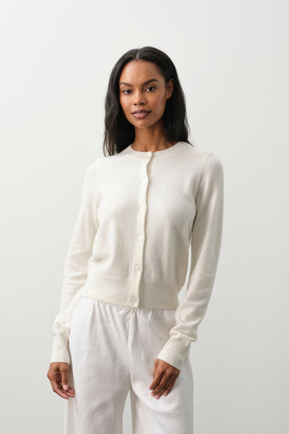 JAYLA BUTTON-UP CASHMERE CARDIGAN
