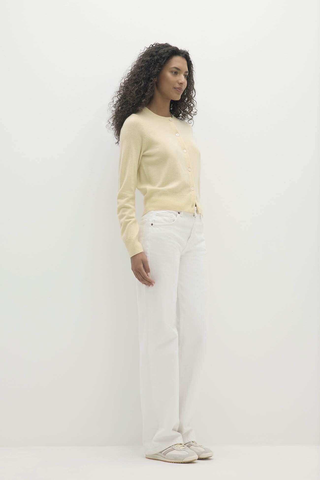 JAYLA BUTTON-UP CASHMERE CARDIGAN