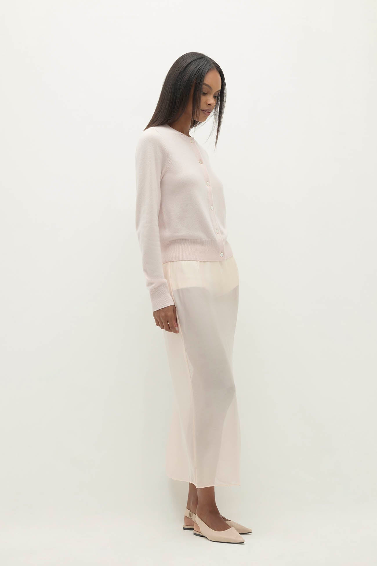 JAYLA BUTTON-UP CASHMERE CARDIGAN