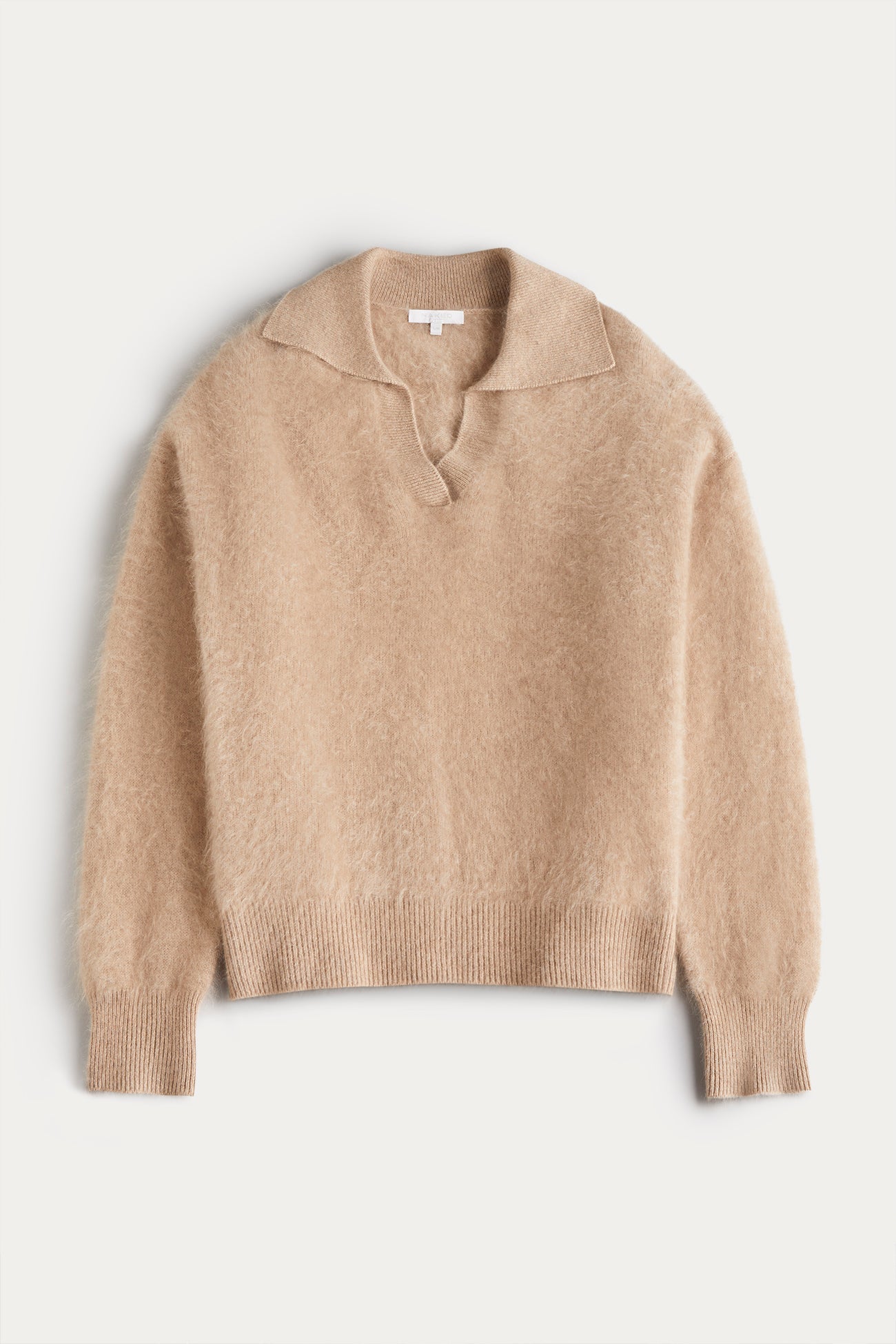 EVELINA BRUSHED CASHMERE POLO