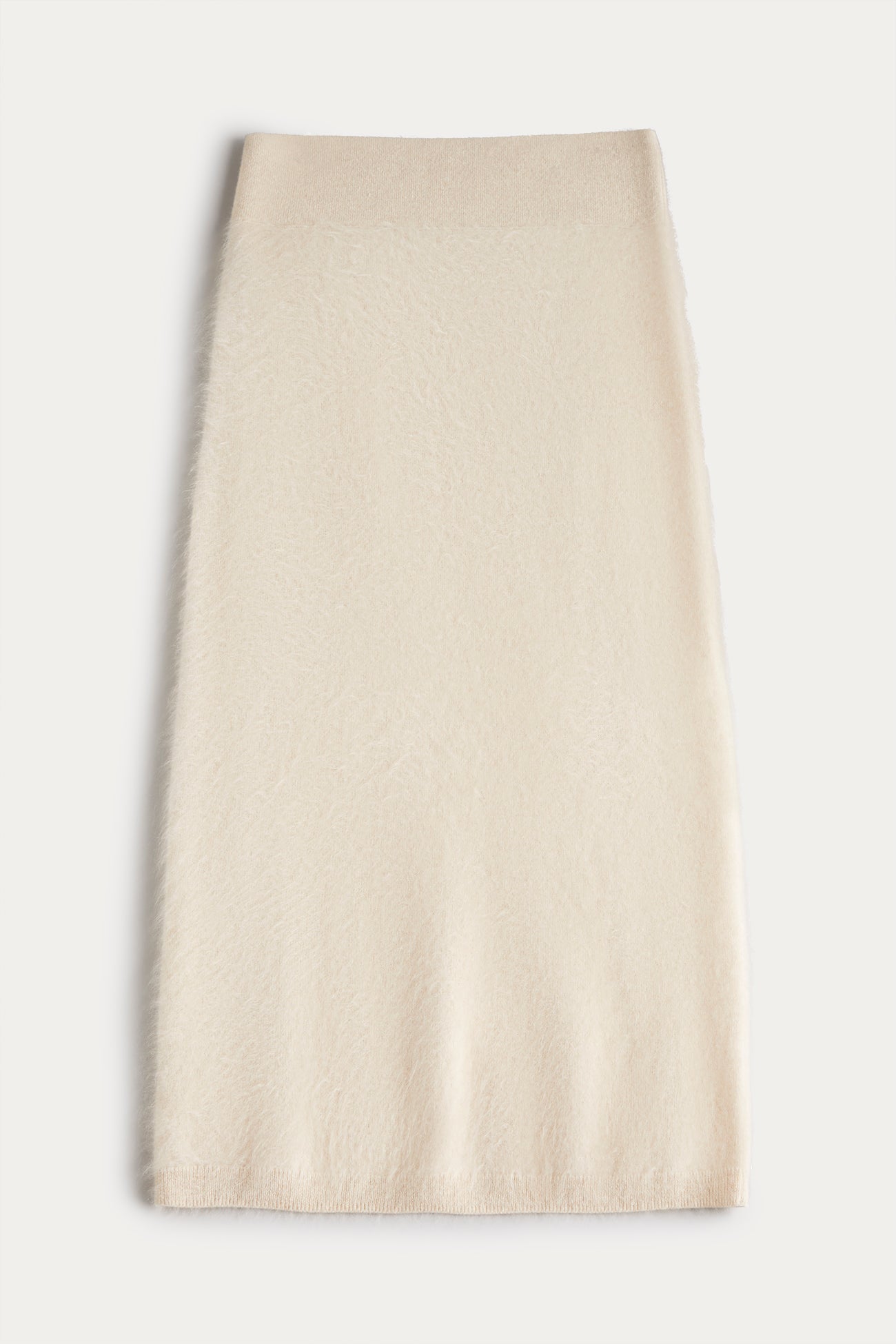 FRANCESCA BRUSHED CASHMERE MIDI SKIRT
