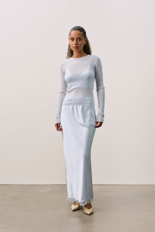 MABLE TRELLIS LONG SLEEVE CASHMERE TEE