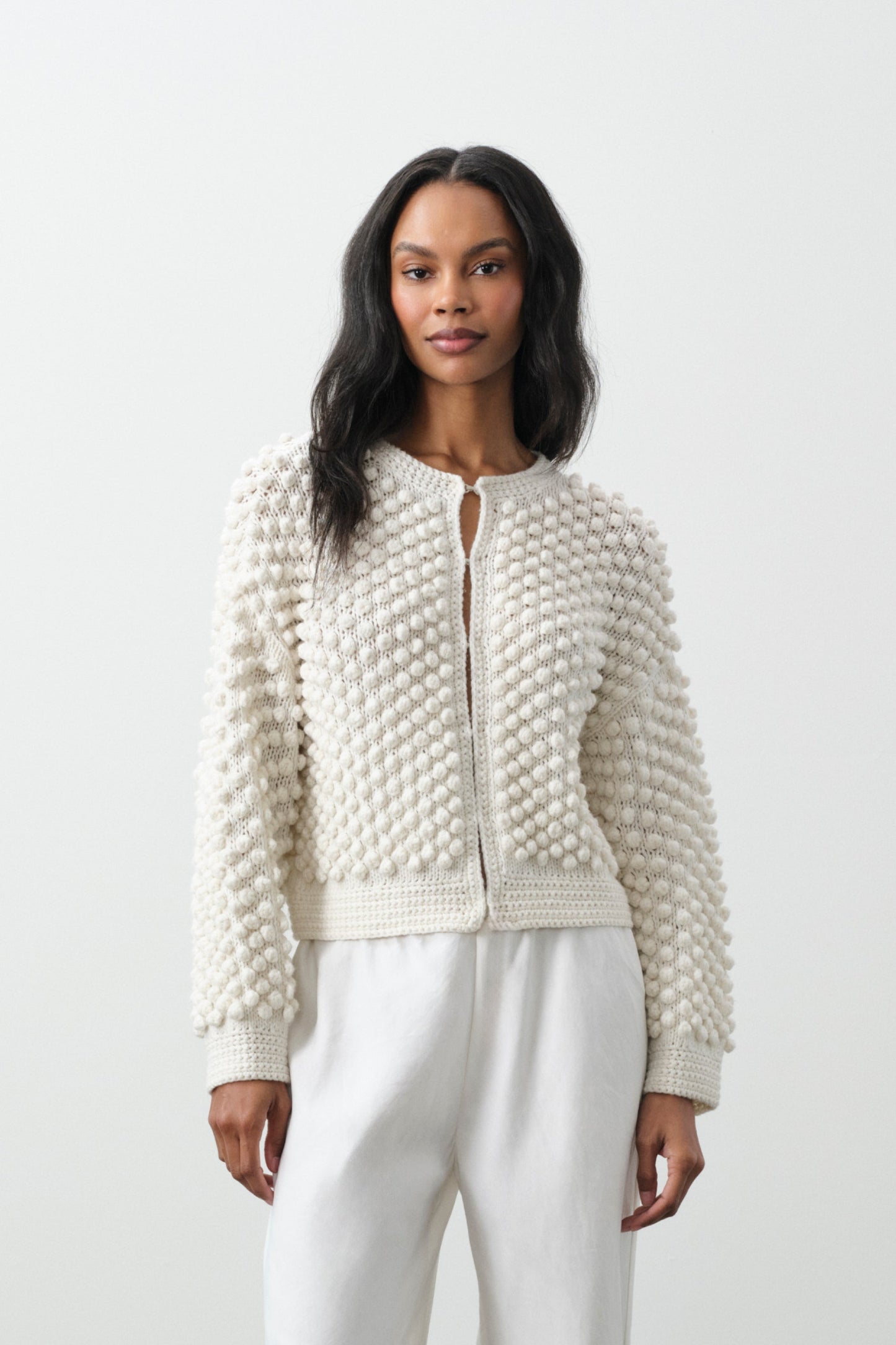 GOLDIE HAND-CROCHETED CARDIGAN