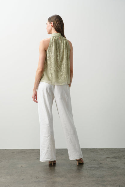 CASSIA FLORAL SILK CHIFFON HALTER TOP