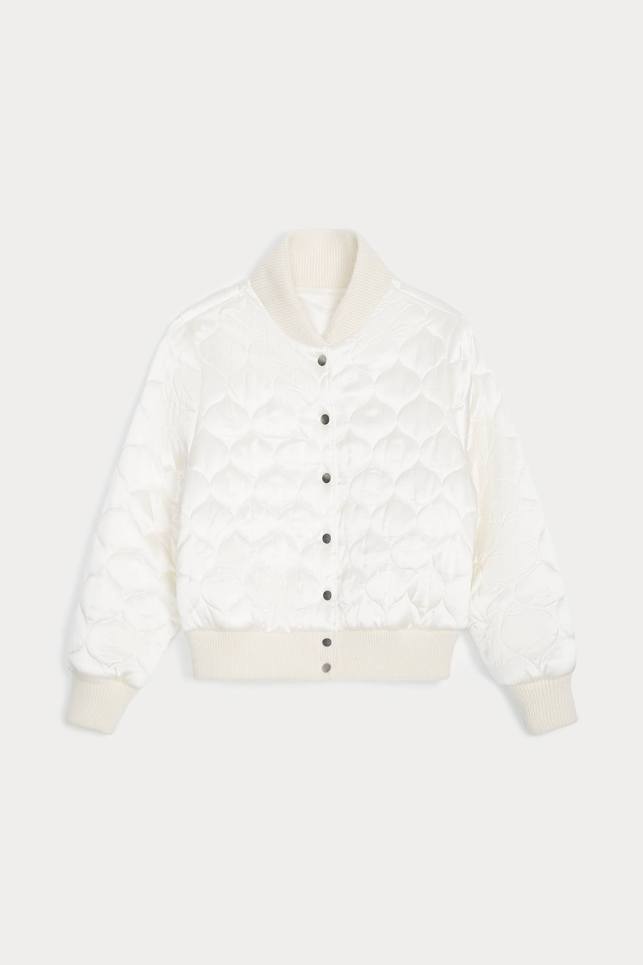 BECCA REVERSIBLE SILK BOMBER JACKET