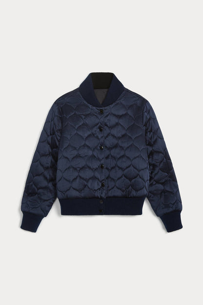 BECCA REVERSIBLE SILK BOMBER JACKET