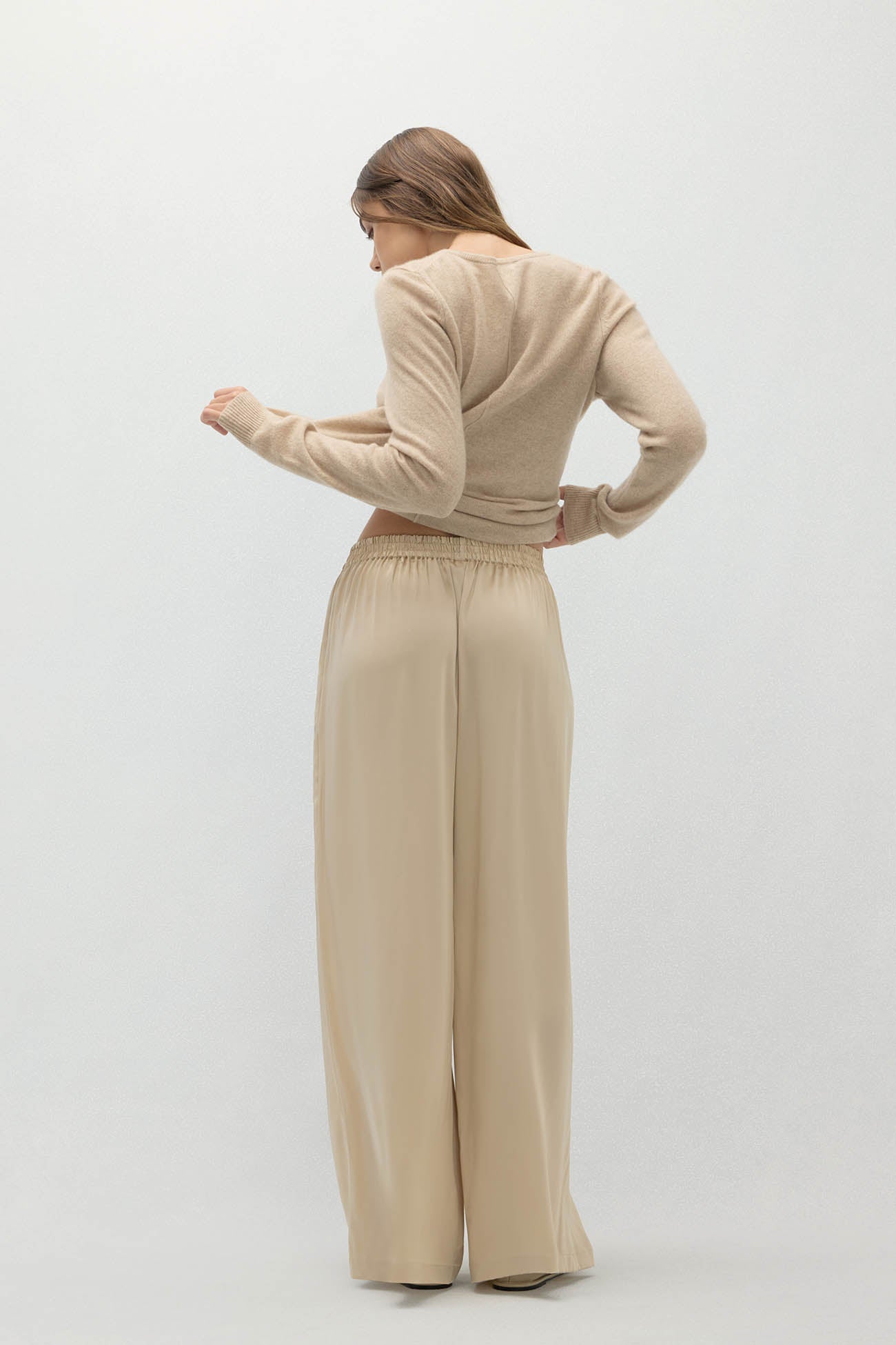 EVAN SILK WIDE LEG PANT | 30" INSEAM