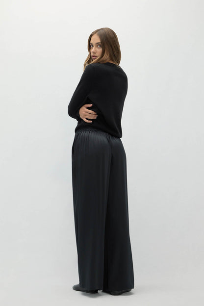 EVAN SILK WIDE LEG PANT | 30" INSEAM